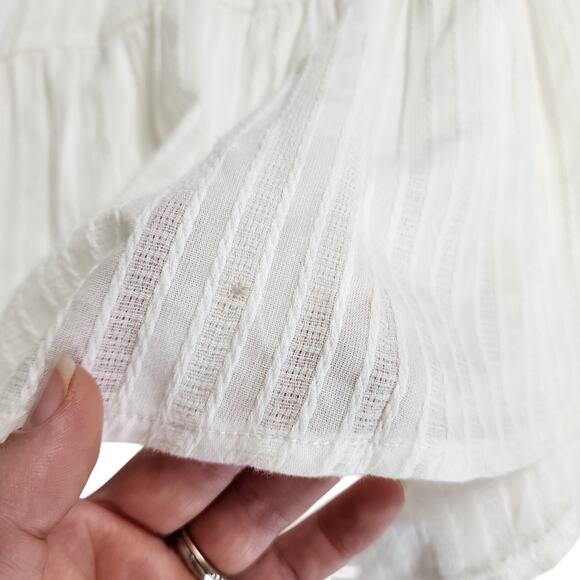 Lost + Wander Womens Asymmetrical Midi Dress Size Medium White Boho Bridal Beach - Picture 14 of 16